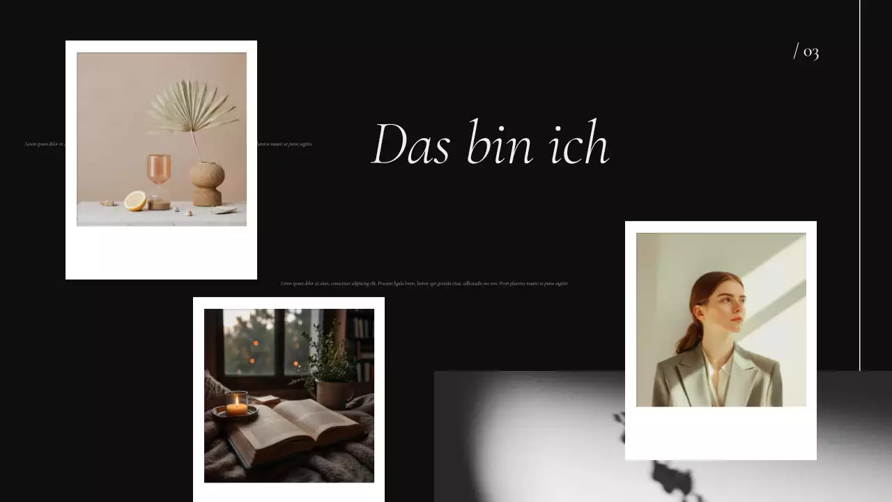 schwarze Minimal-Biografie-Mappe