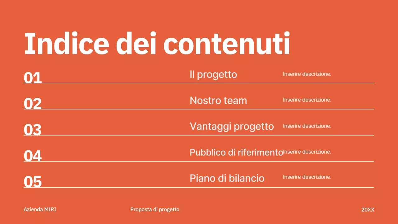 rosso proposta di progetto moderno business