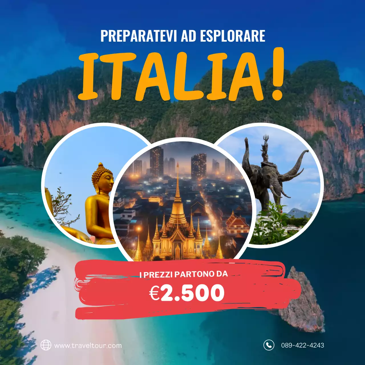 promozione viaggio blu moderno
