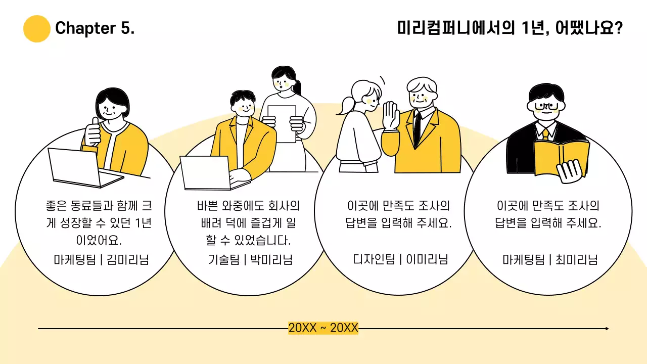 노랑 심플 회사 종무식 자료