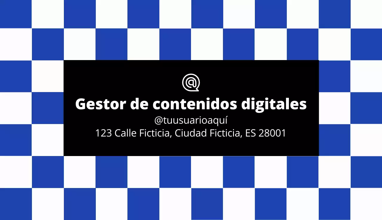 tarjeta de visita moderna azul