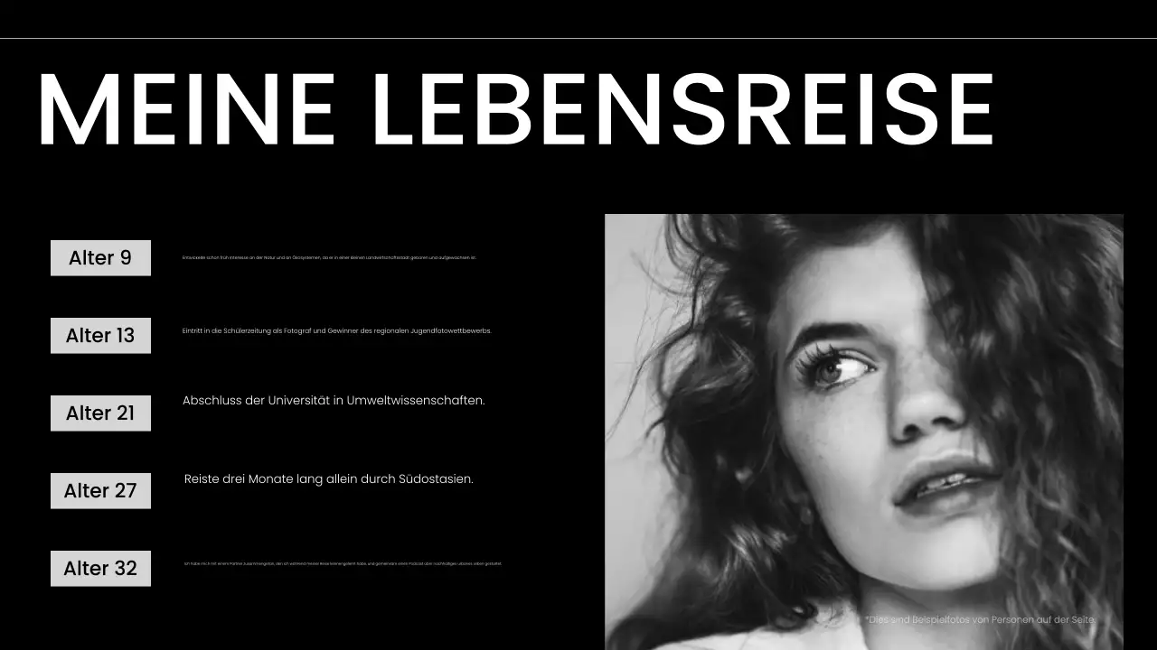 schwarz-weiße moderne Selbstdarstellungsmappe