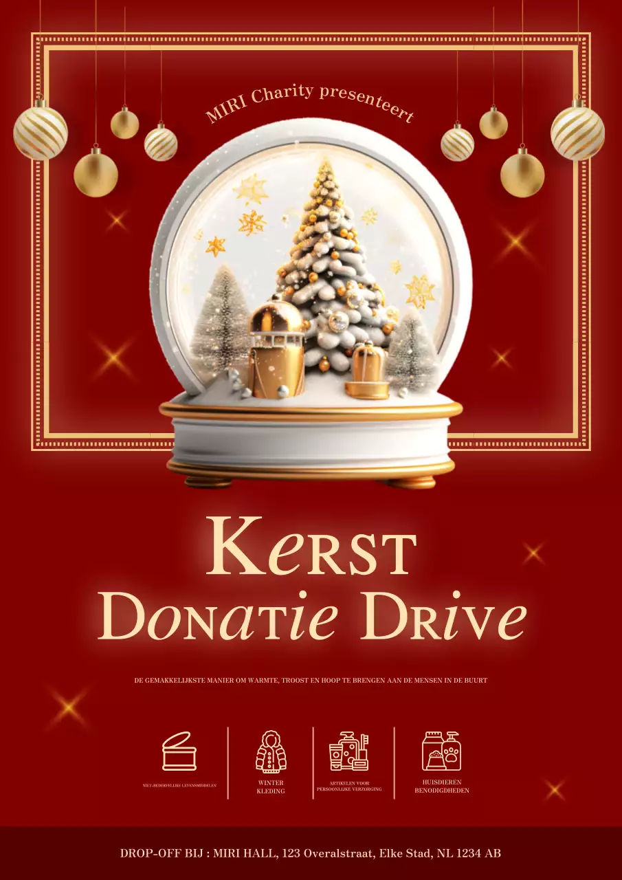 rode traditionele kerstpromotie