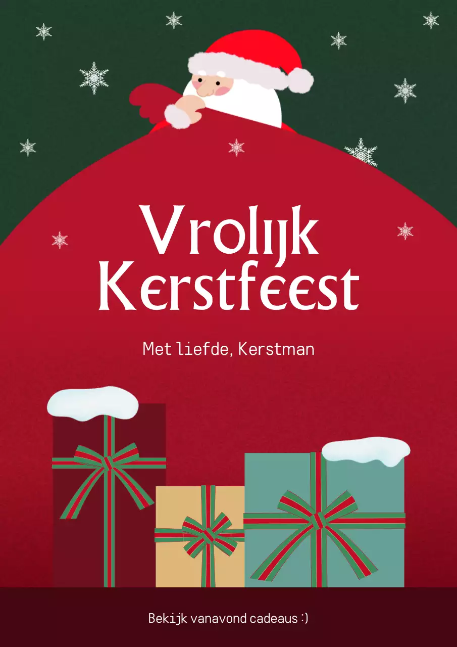 Rood Gezellig Kerstfeest
