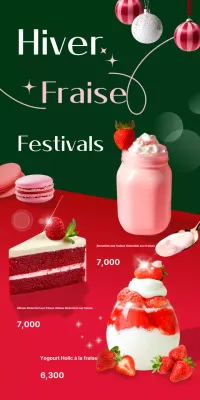 Promouvoir les desserts pop rouges