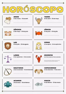 guía del horóscopo amarillo moderno