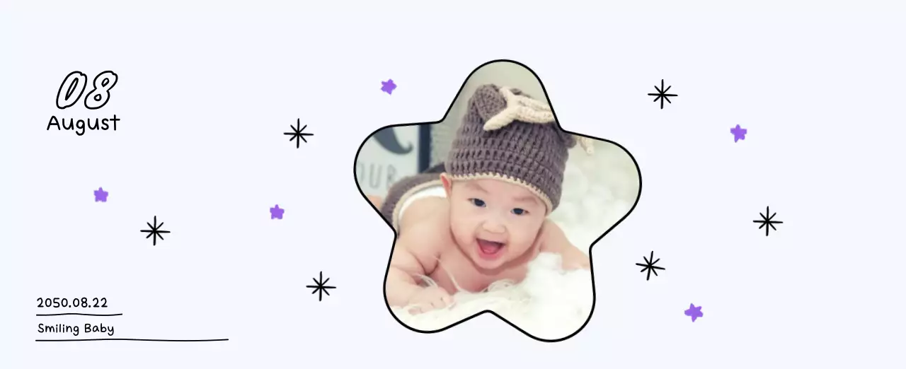 Adorable New Year's photo calendar