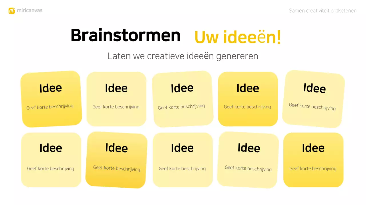 gele moderne brainstorm layout
