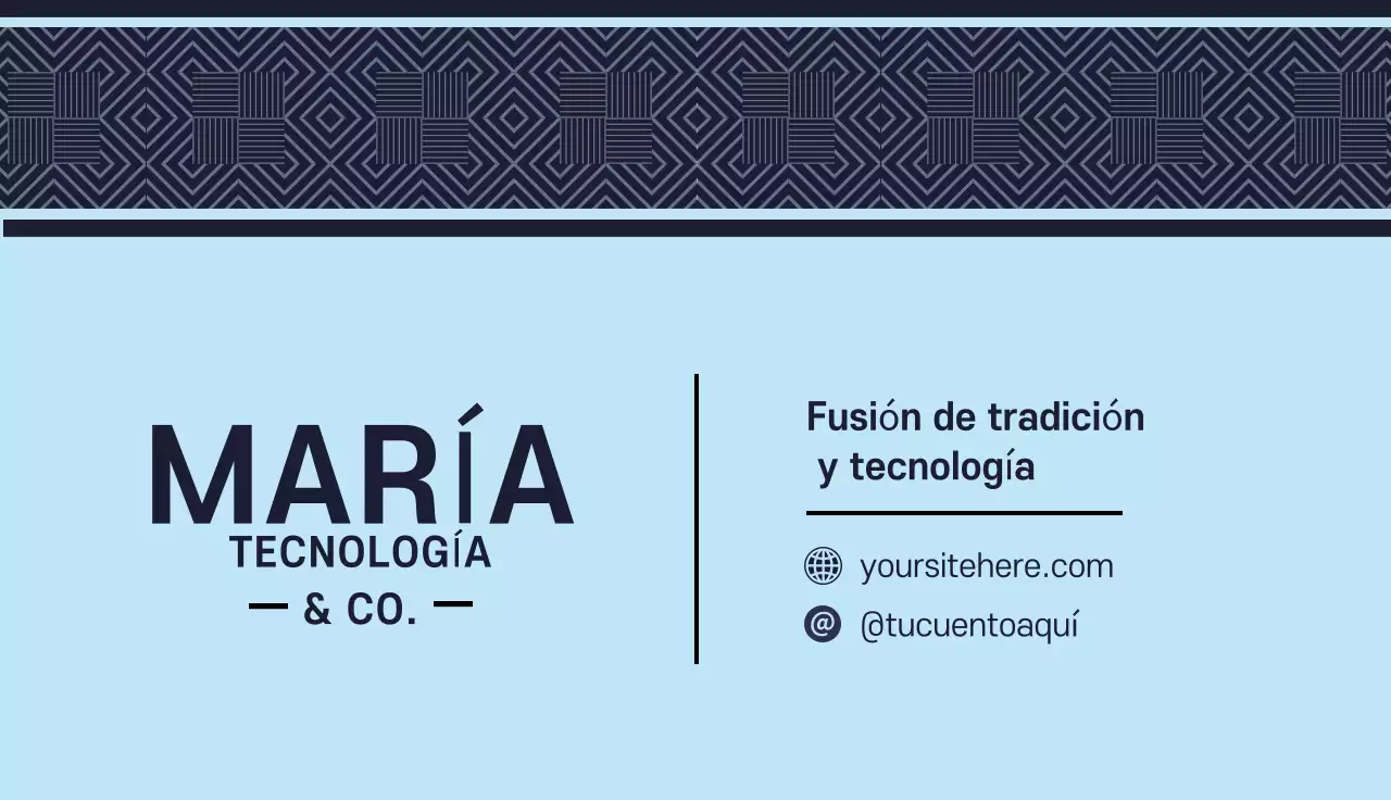 tarjeta de visita geométrica azul marino