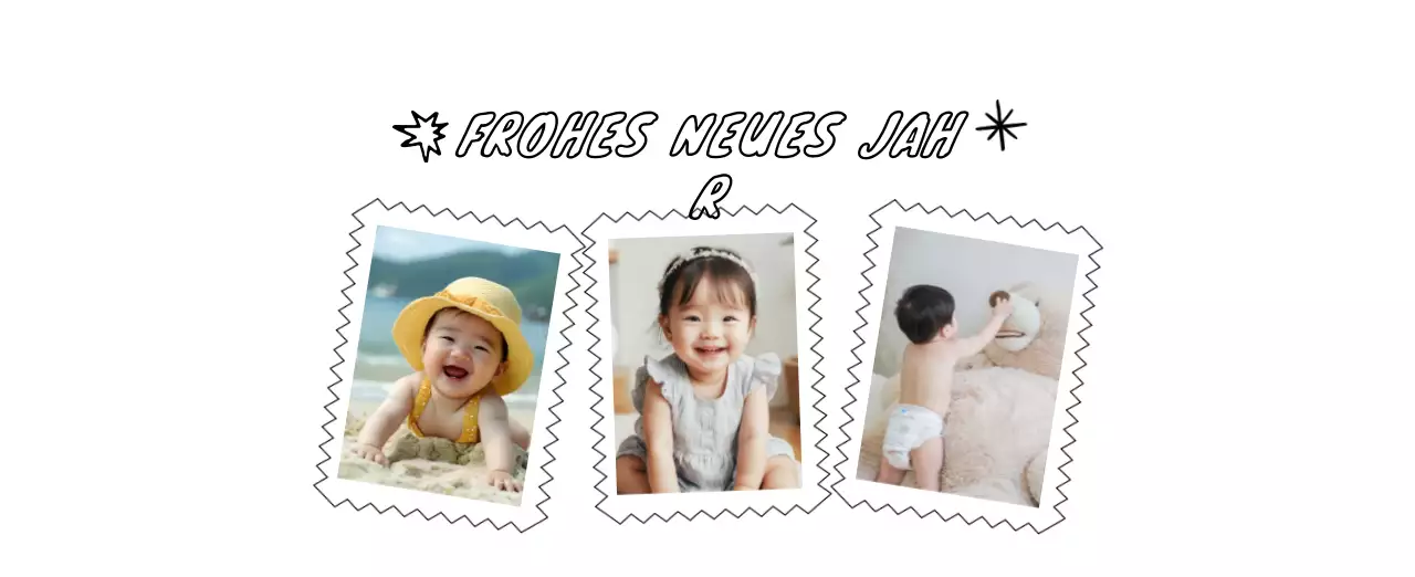 Niedlicher Neujahrs-Fotokalender