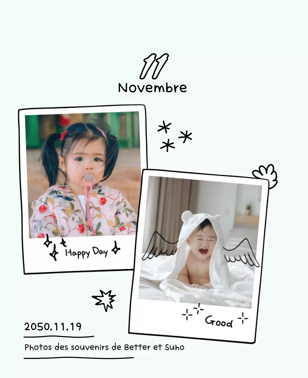 Adorable calendrier du Nouvel An