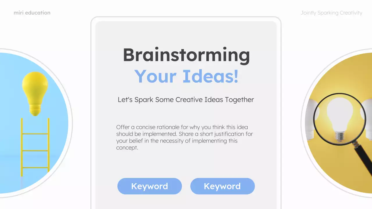 Blue Modern Brainstorming Guide Presentation
