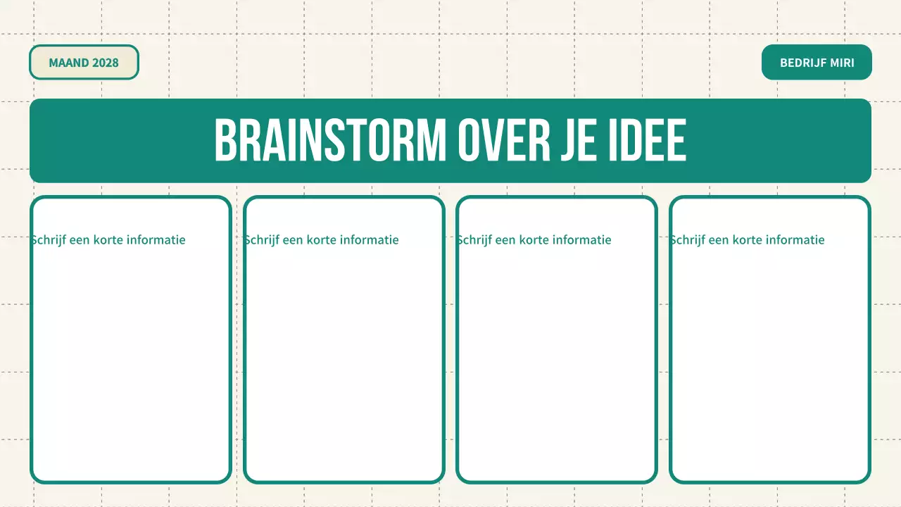 groene moderne brainstormgids
