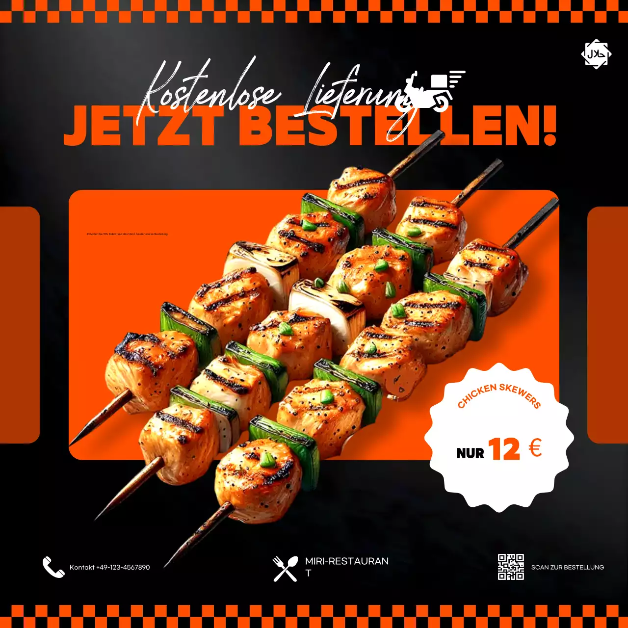 orange modern food promotion