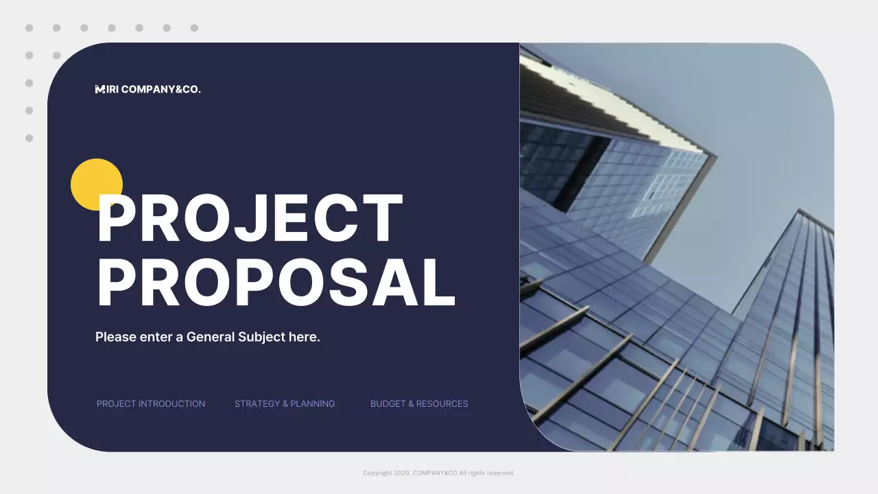 블루 모던 프로젝트 제안서 문서 프레젠테이션