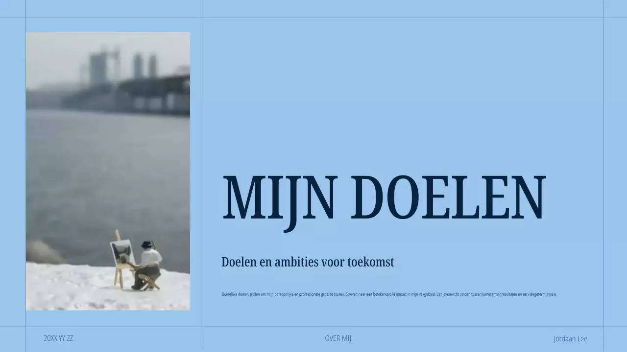 blauw modern zelf-introductie portfolio