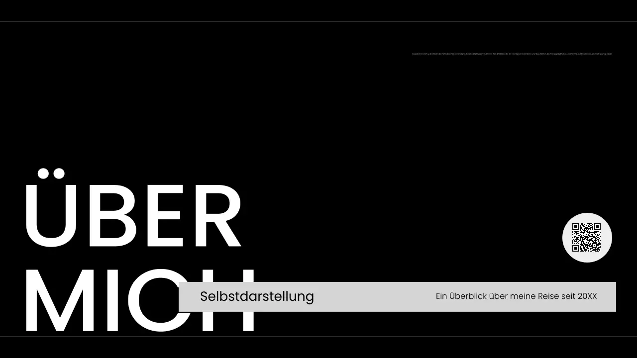 schwarz-weiße moderne Selbstdarstellungsmappe