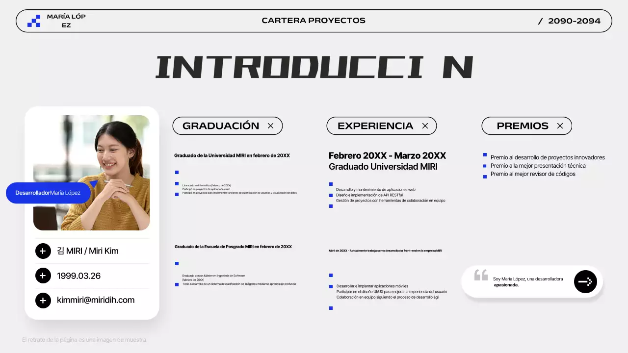 Presentación de la Cartera Moderna Gris