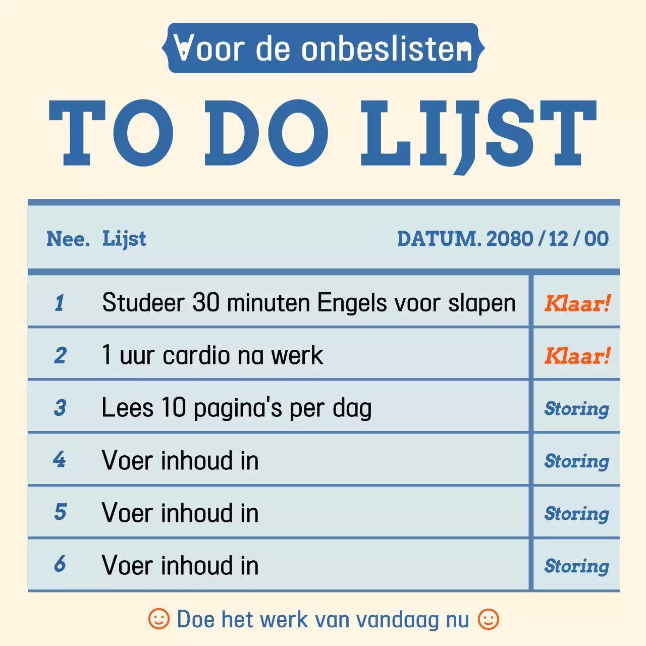 Beige notitieblok voor eenvoudige planning