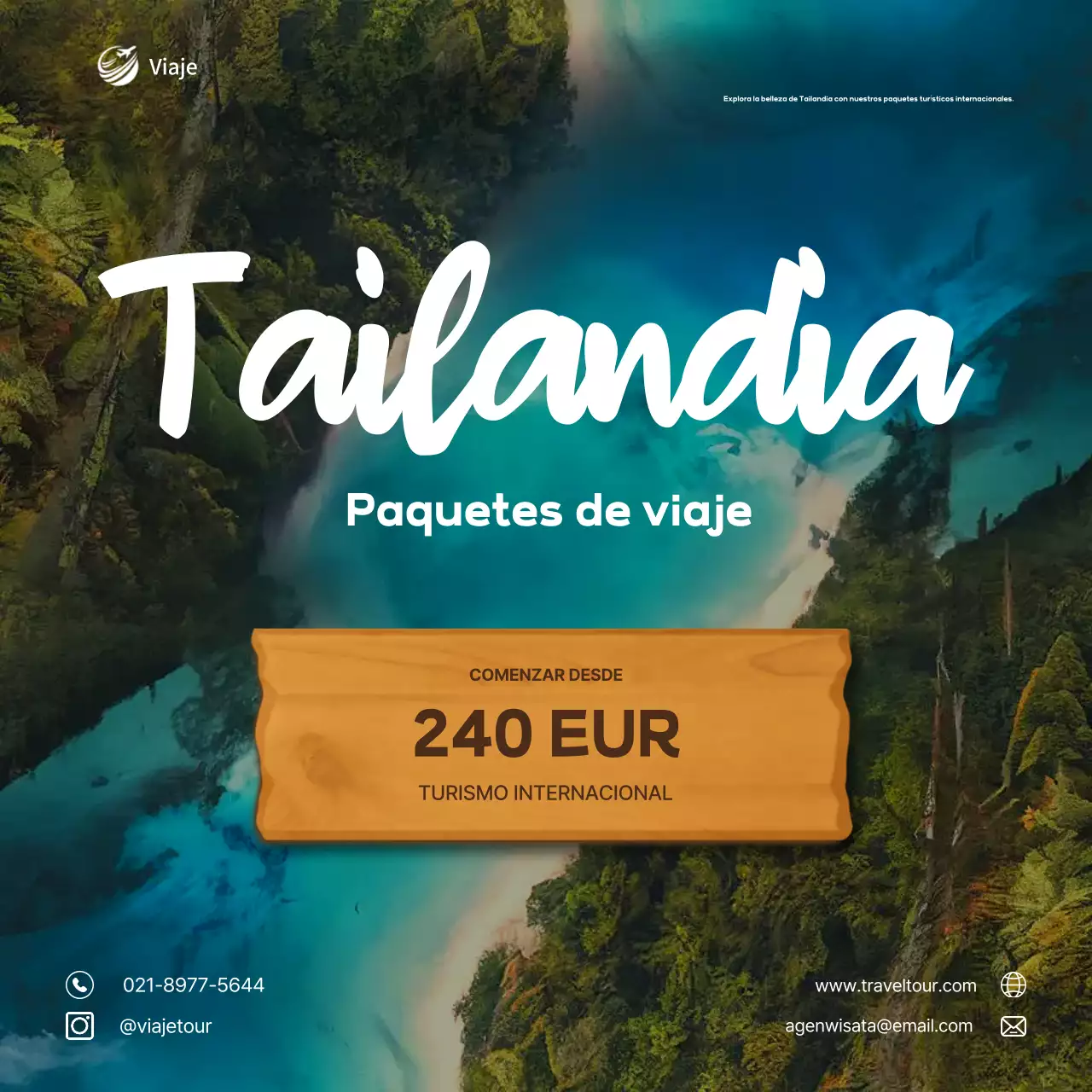 promoción de viajes green modern