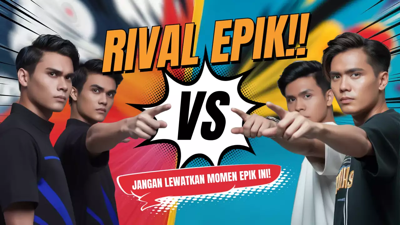 Colorful Comic Rivalry Promotion YouTube Thumbnail