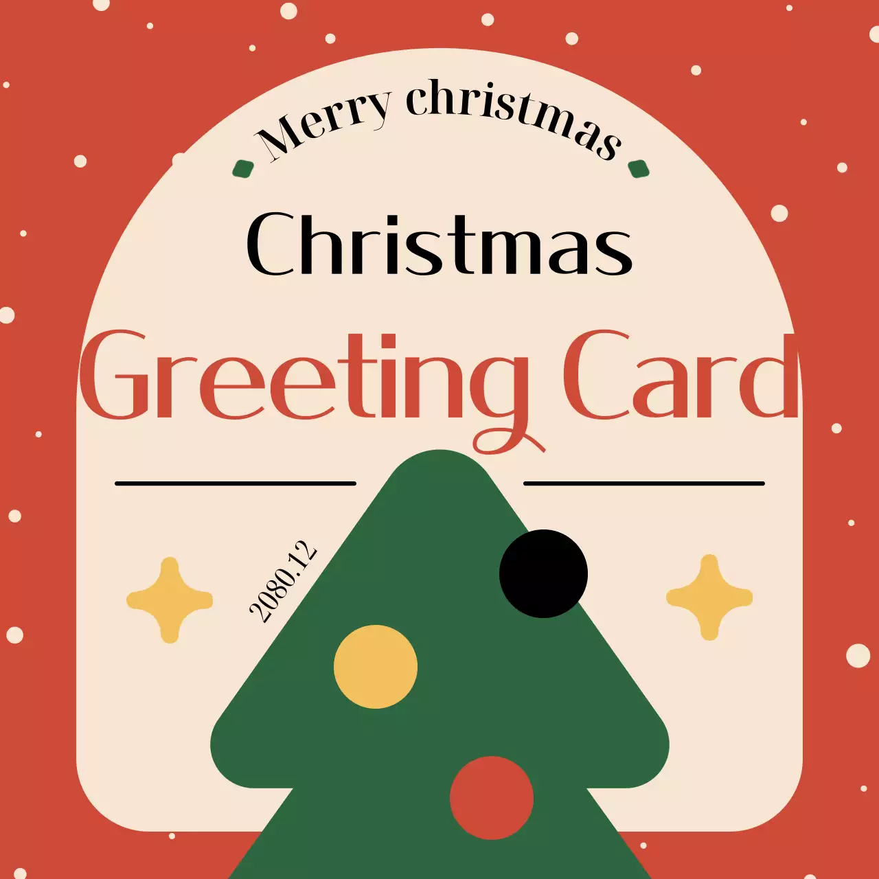 Red Traditional Christmas Card Instagram Carousel