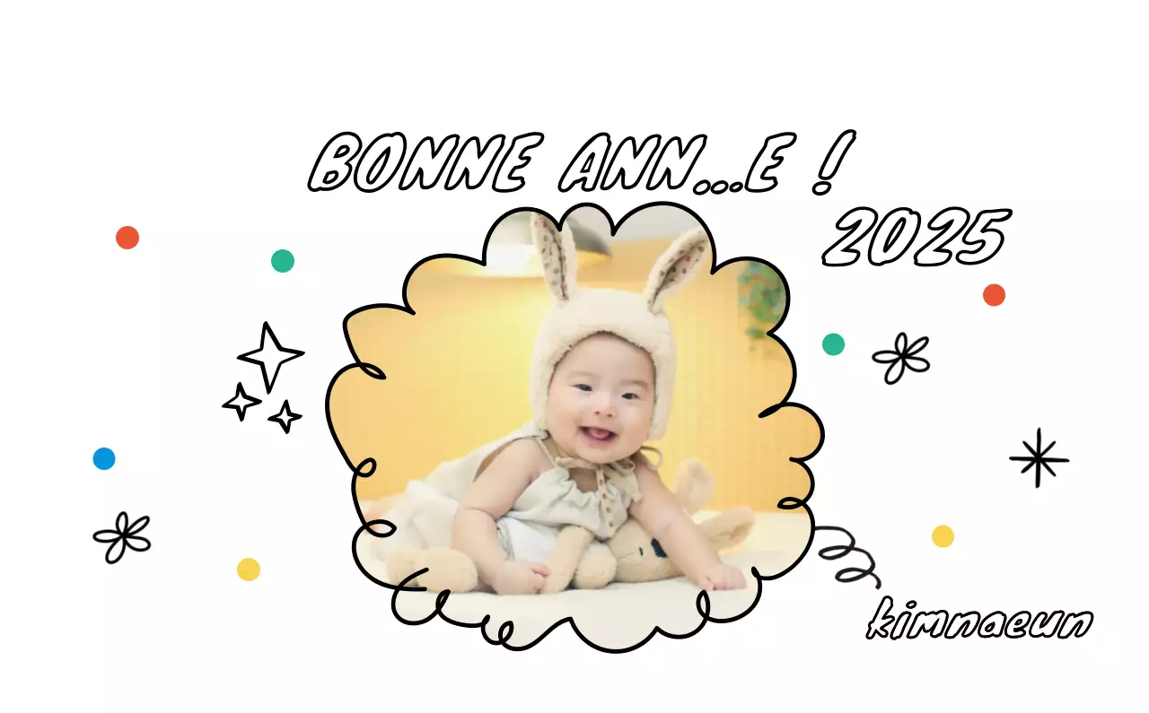 Calendrier photo avec dessin mignon