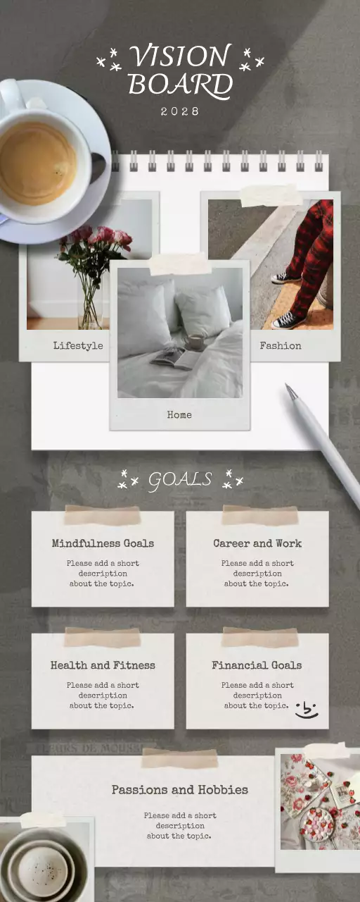 Beige Minimalist Vision Planner Infographic