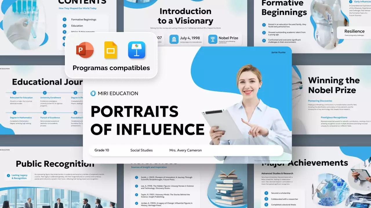 azul educación moderna biografía conferencia