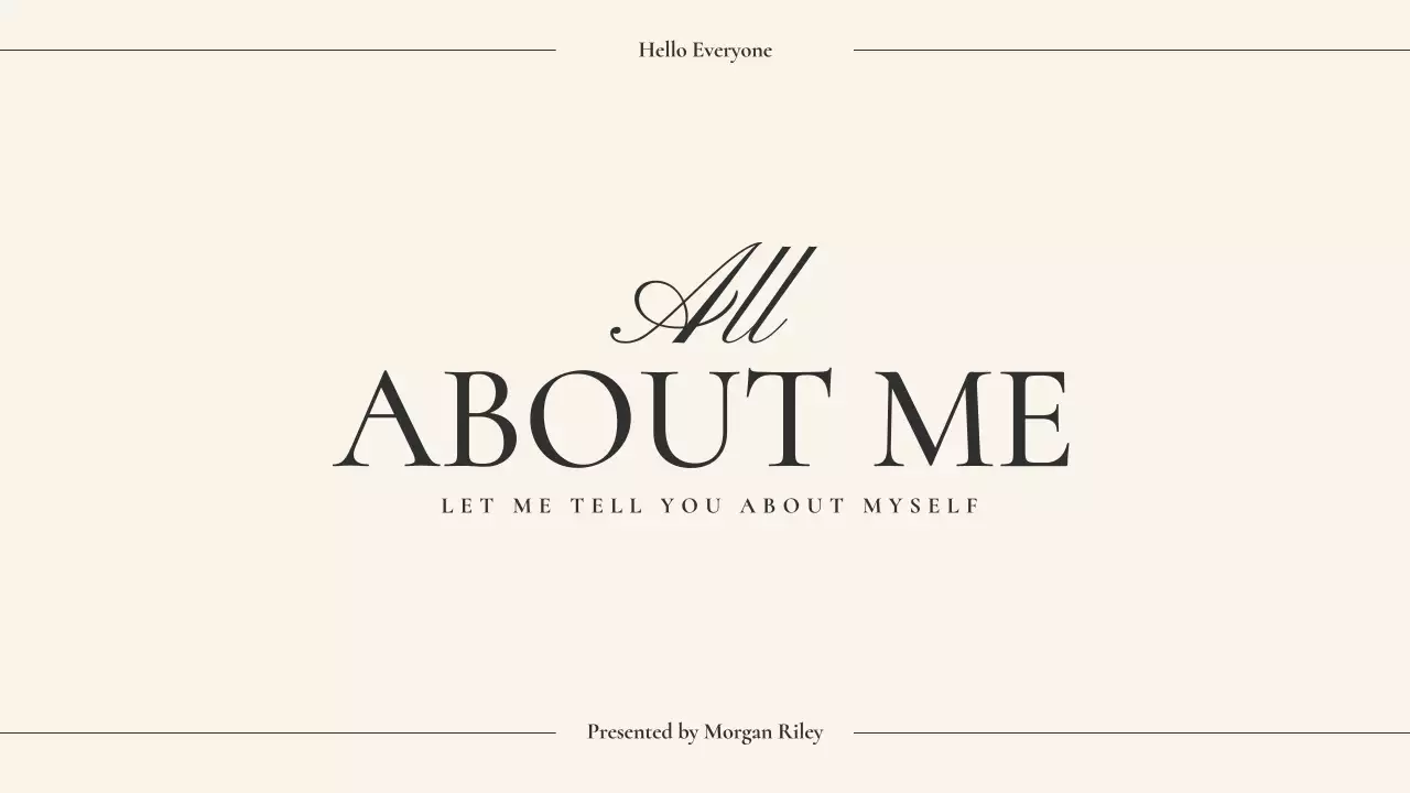 Beige Elegant Personal Guide Presentation