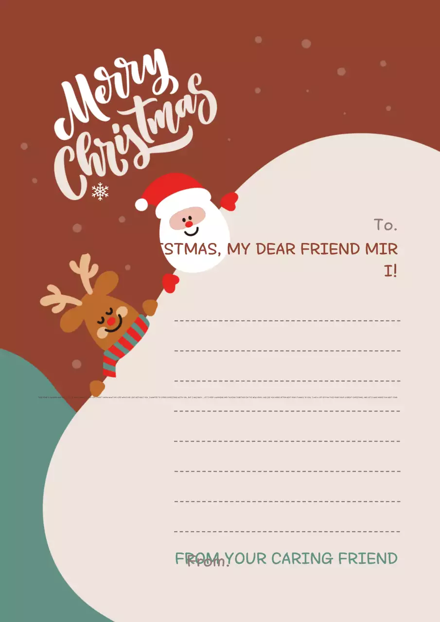 Poster chữ Giáng sinh cổ điển màu nâu