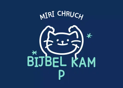 Marineblauwe schattige doodle illustratie kamp