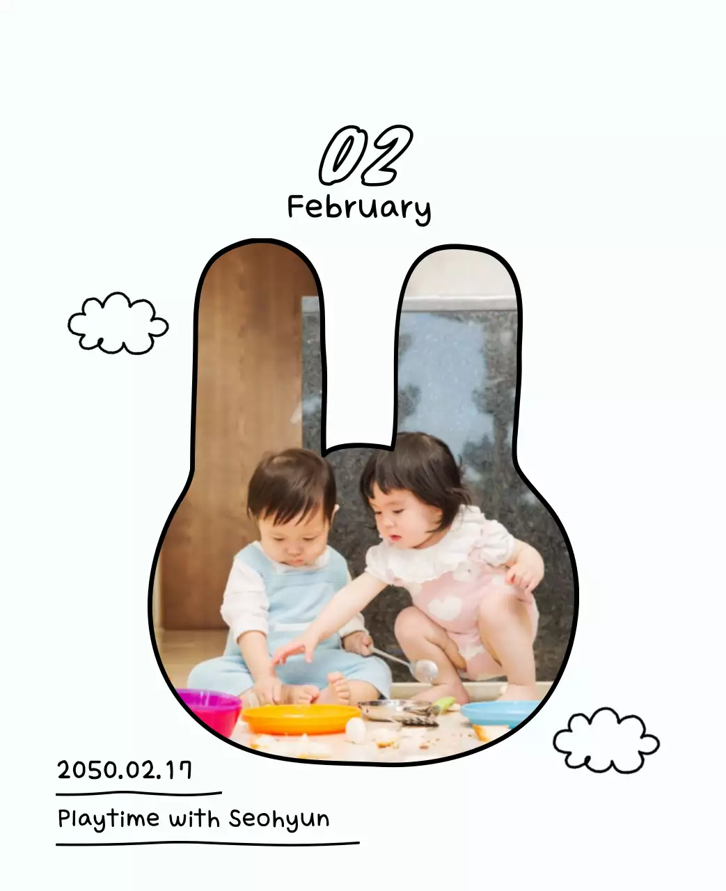 Kalender Tahun Baru yang menggemaskan