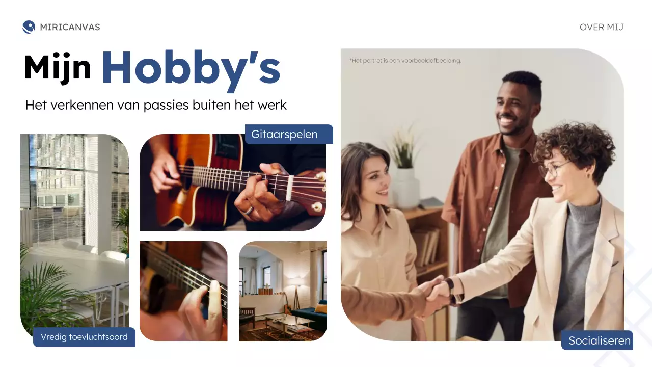 blauw modern over mij bedrijf