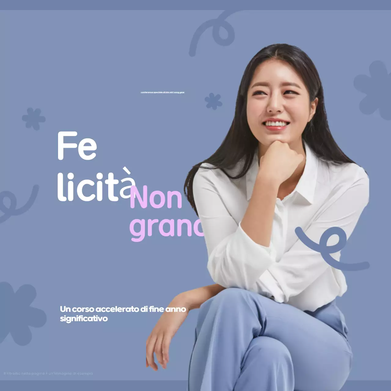 Annunci di conferenze moderne di colore azzurro