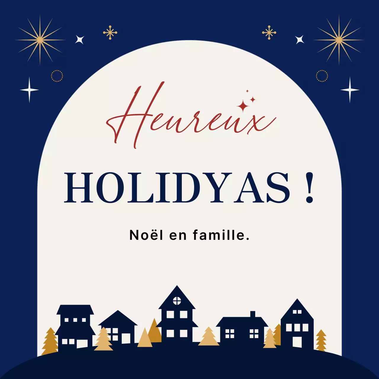 Beige Classic Christmas Greetings