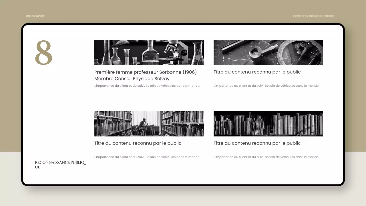 présentation d'une biographie classique noire