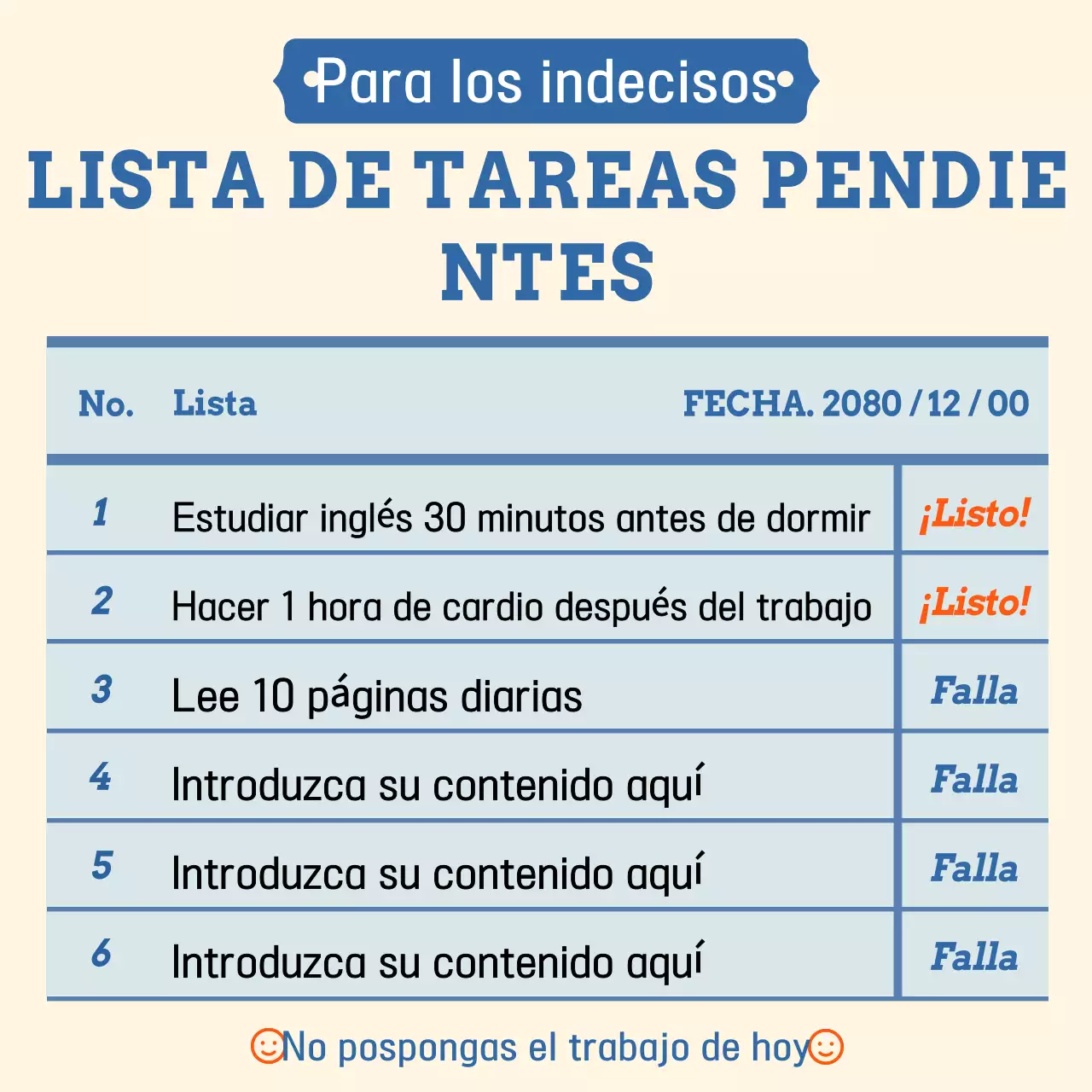 Bloc de notas de planificación simple beige