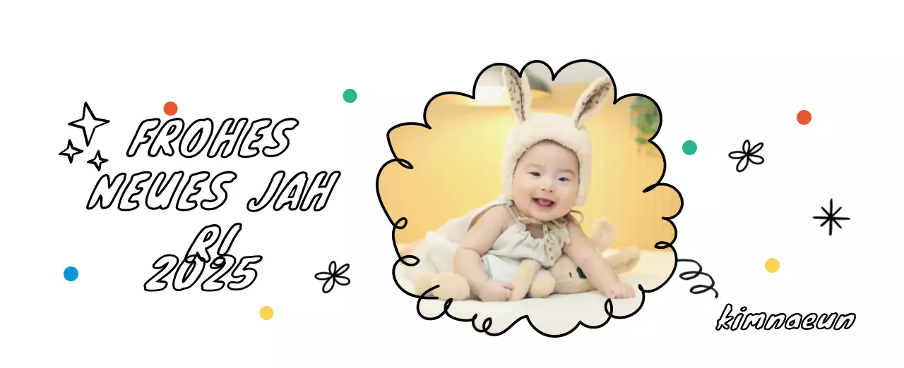 Niedlicher Neujahrs-Fotokalender