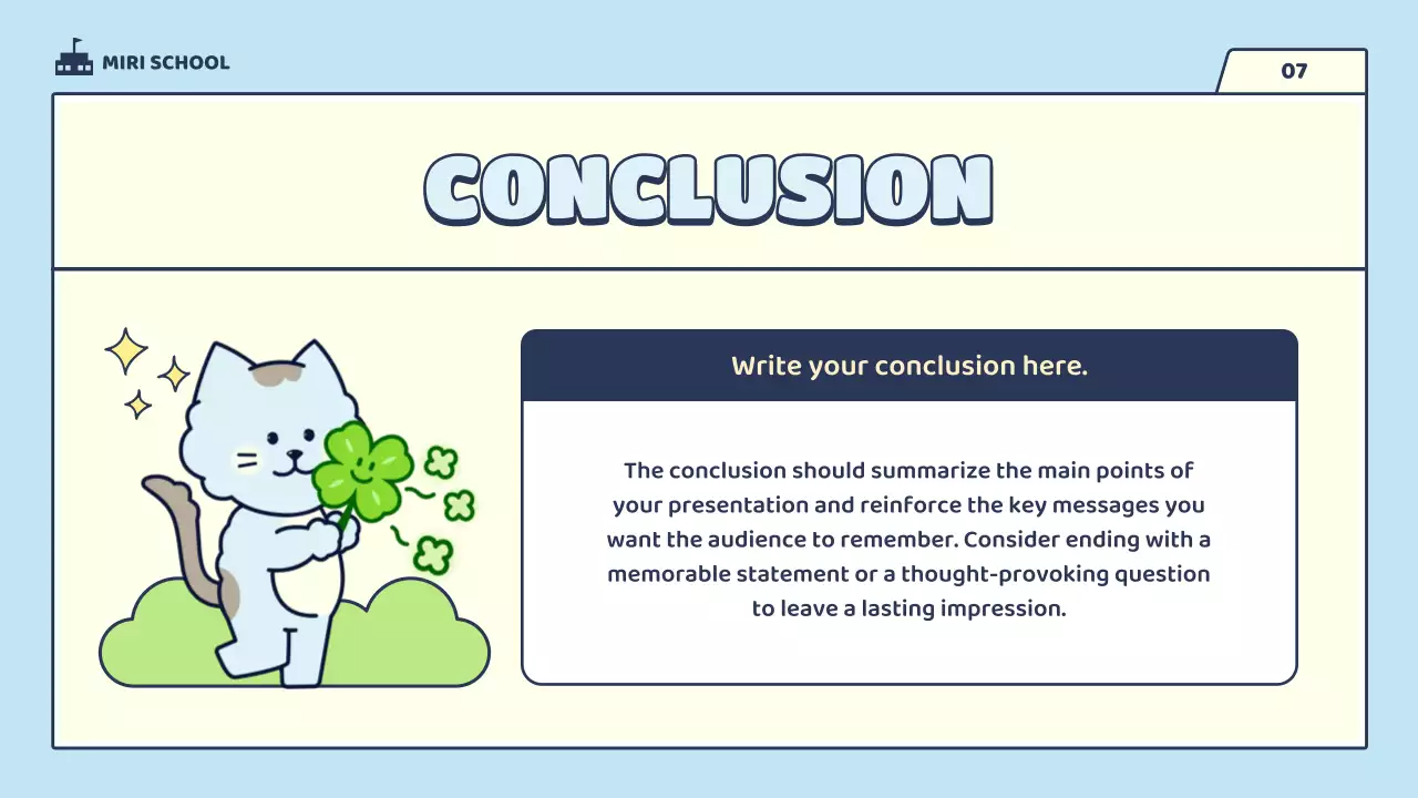 블루 큐트 교육 프레젠테이션
