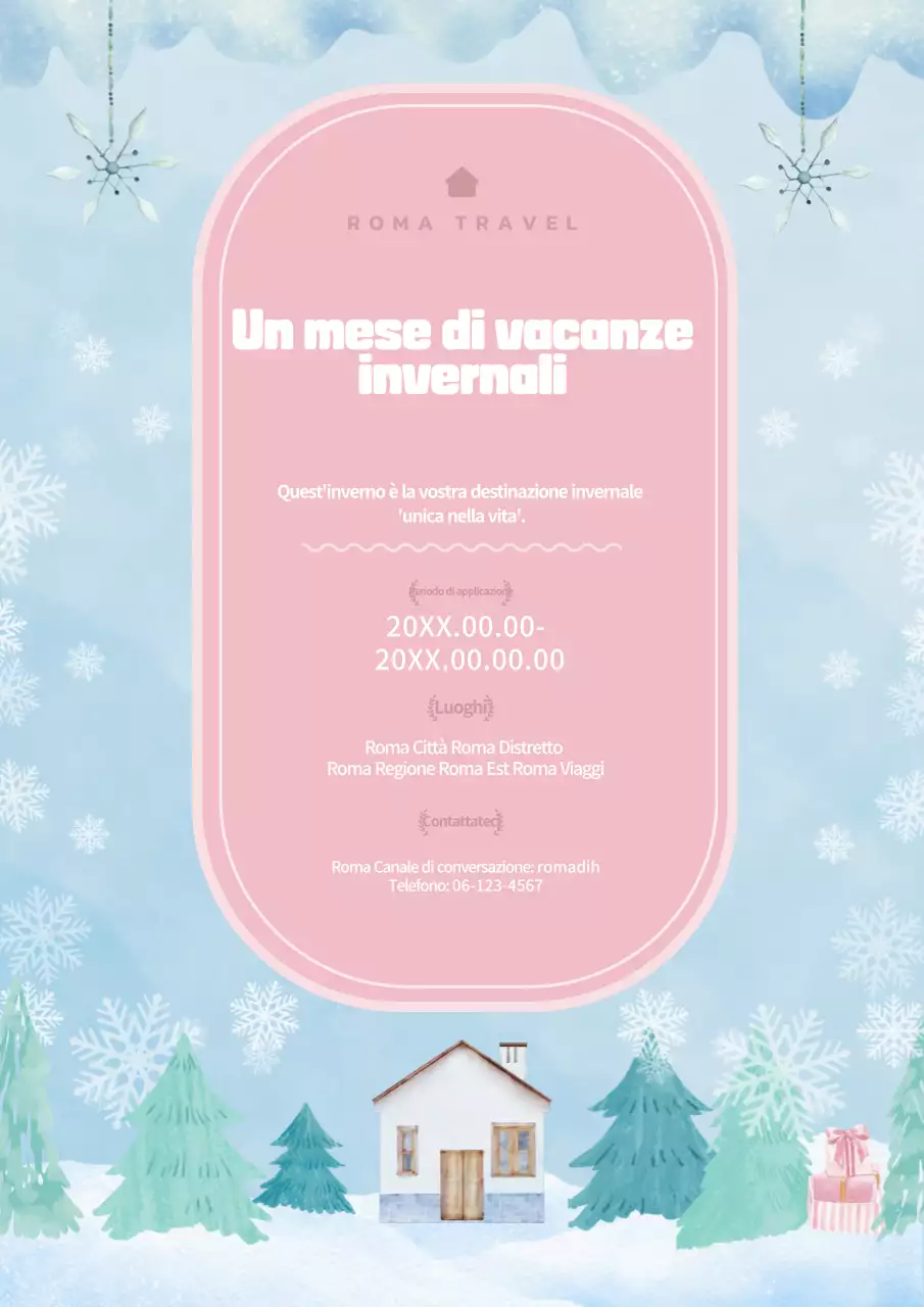 Promozione rosa per la pausa invernale di un mese