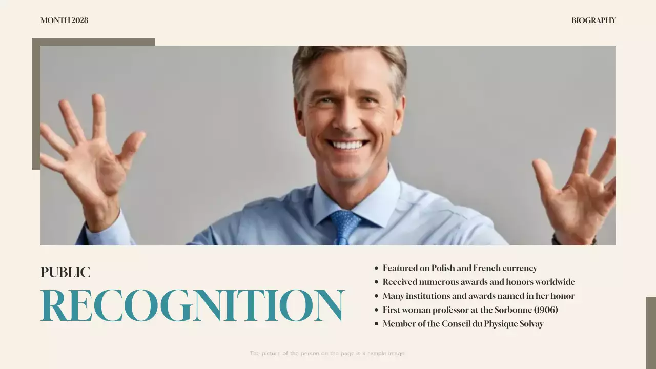 Beige Professional Biography Presentation