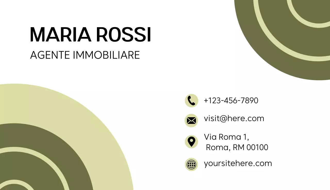 scheda immobiliare verde moderna