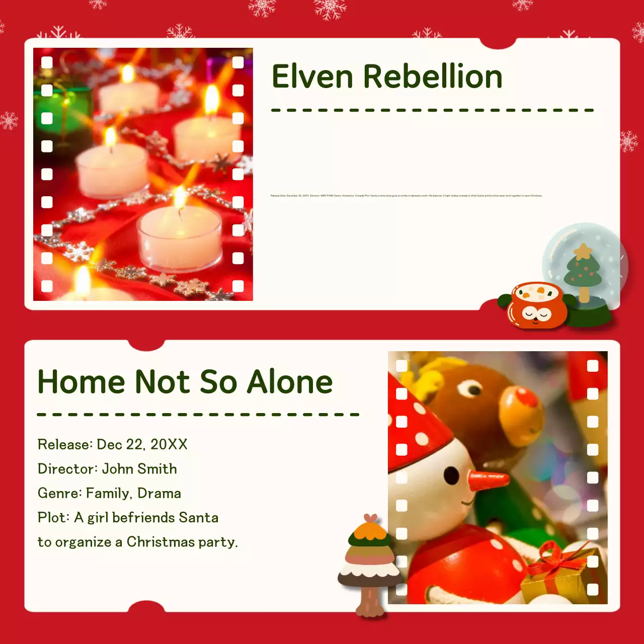 Red Festive Winter Advertisement Instagram Carousel