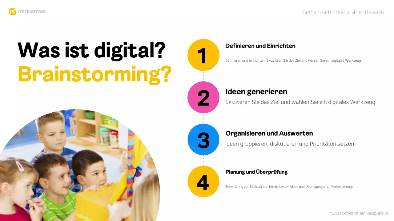 buntes modernes Brainstorming-Layout