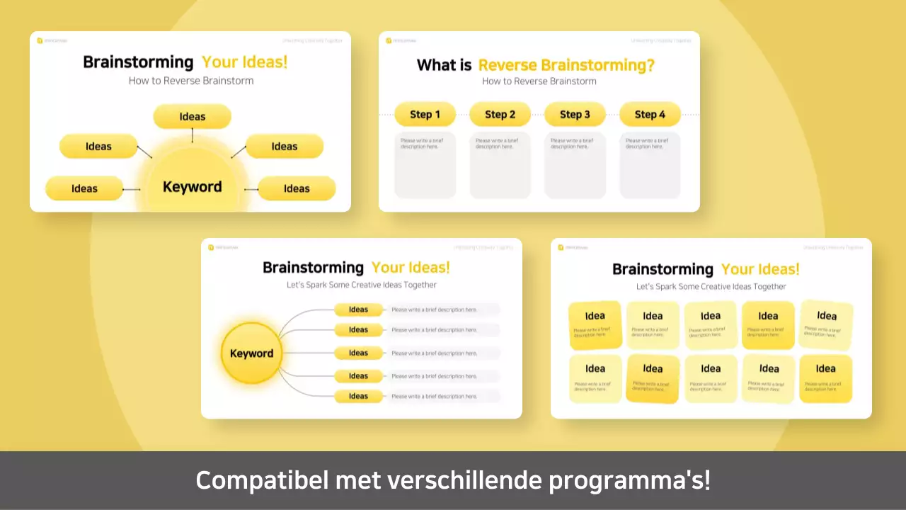 gele moderne brainstorm layout