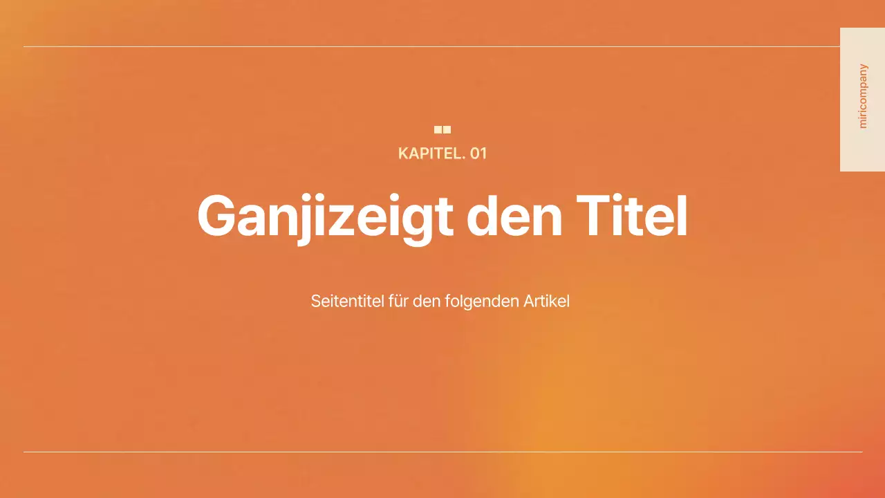 Orange Einfache Präsentation Dokumentation