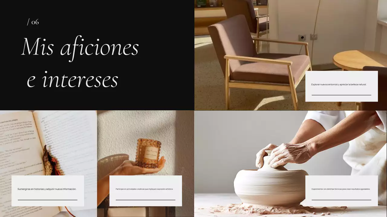 cartera biográfica minimalista negra