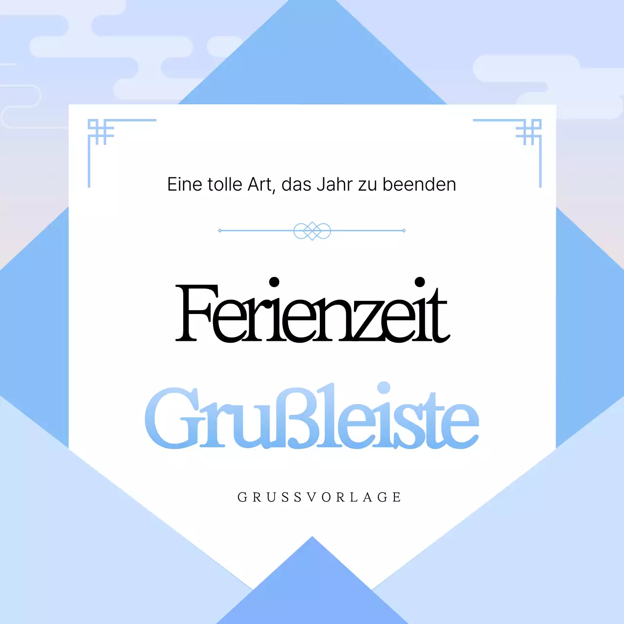 Hellblaue einfache Urlaubsgrüße