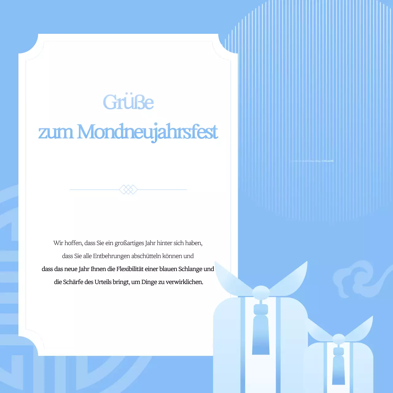 Hellblaue einfache Urlaubsgrüße